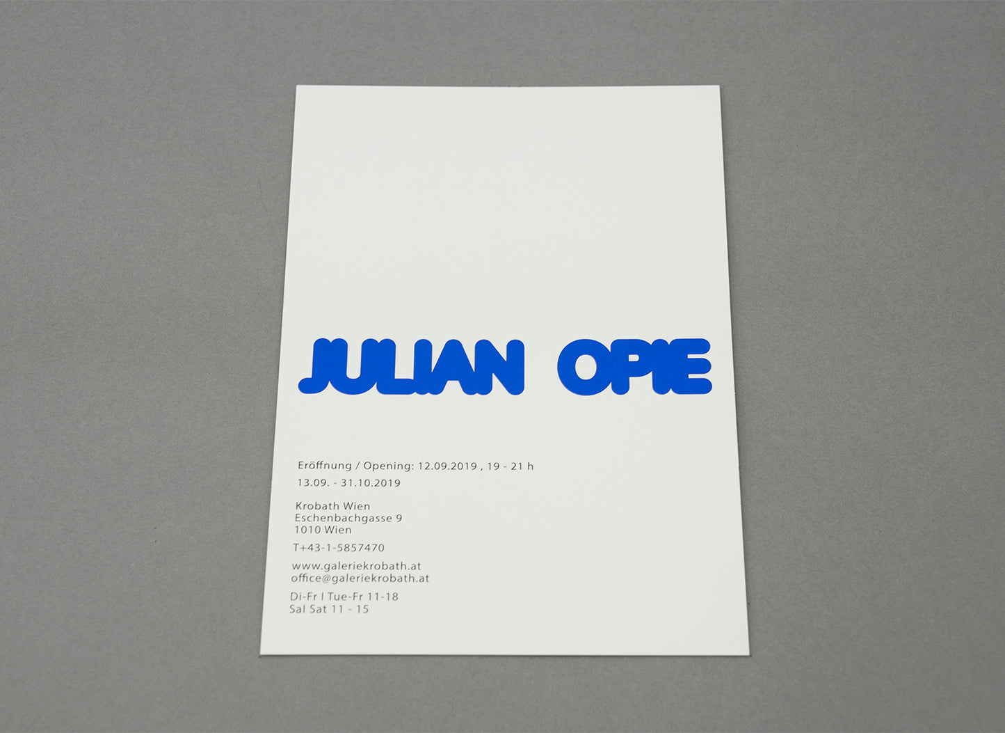 Julian Opie - Krobath Lenticular Card
