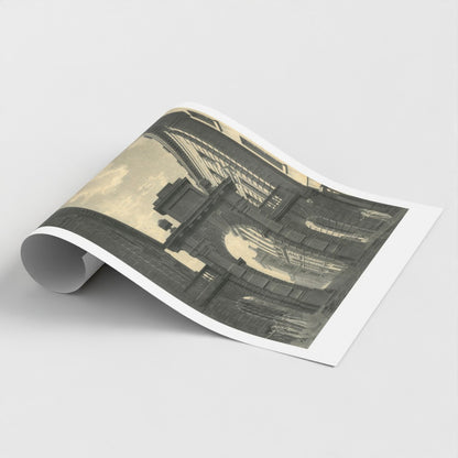 Somerset House East Wing Gate Archival Etching Print