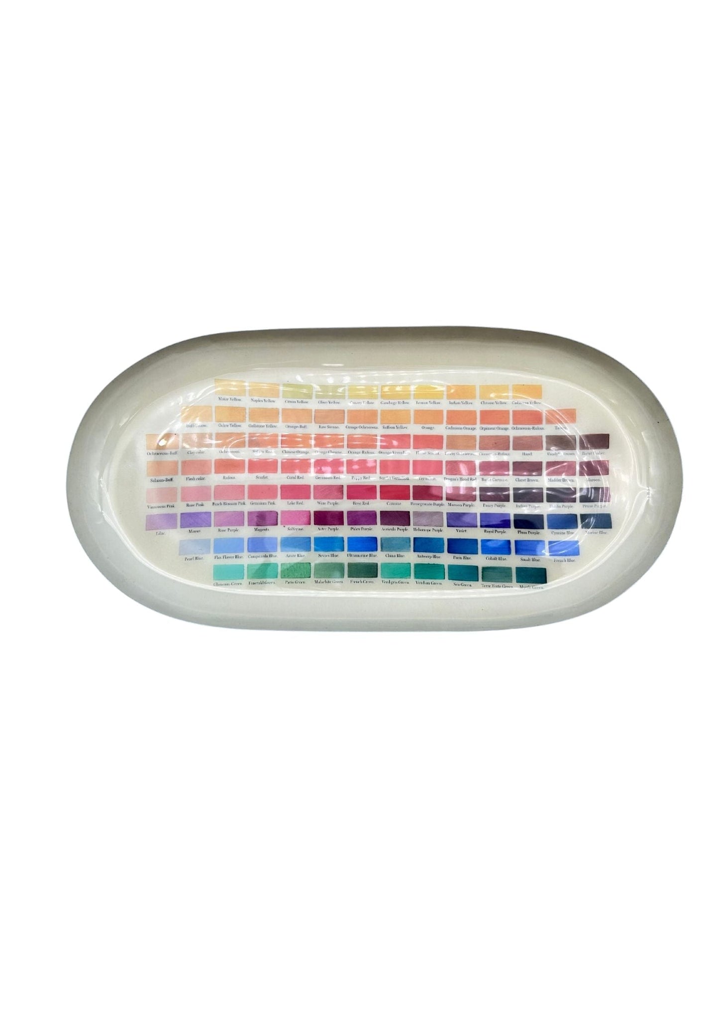 Nomenclature of Colours - Oval Enamel Tray