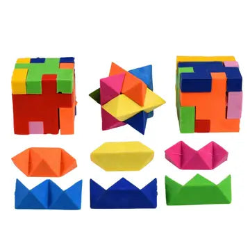 3D Puzzle Erasers