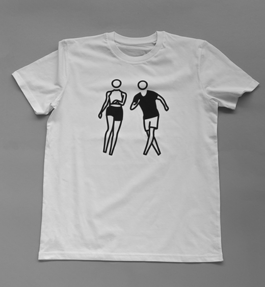 Julian Opie Dance t-shirt, white. BUSAN
