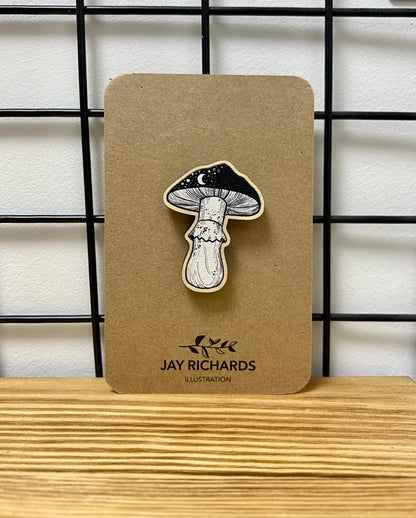 Mushroom Pin Badge