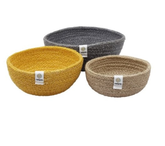 Jute Bowl Set of 3 in natural colours