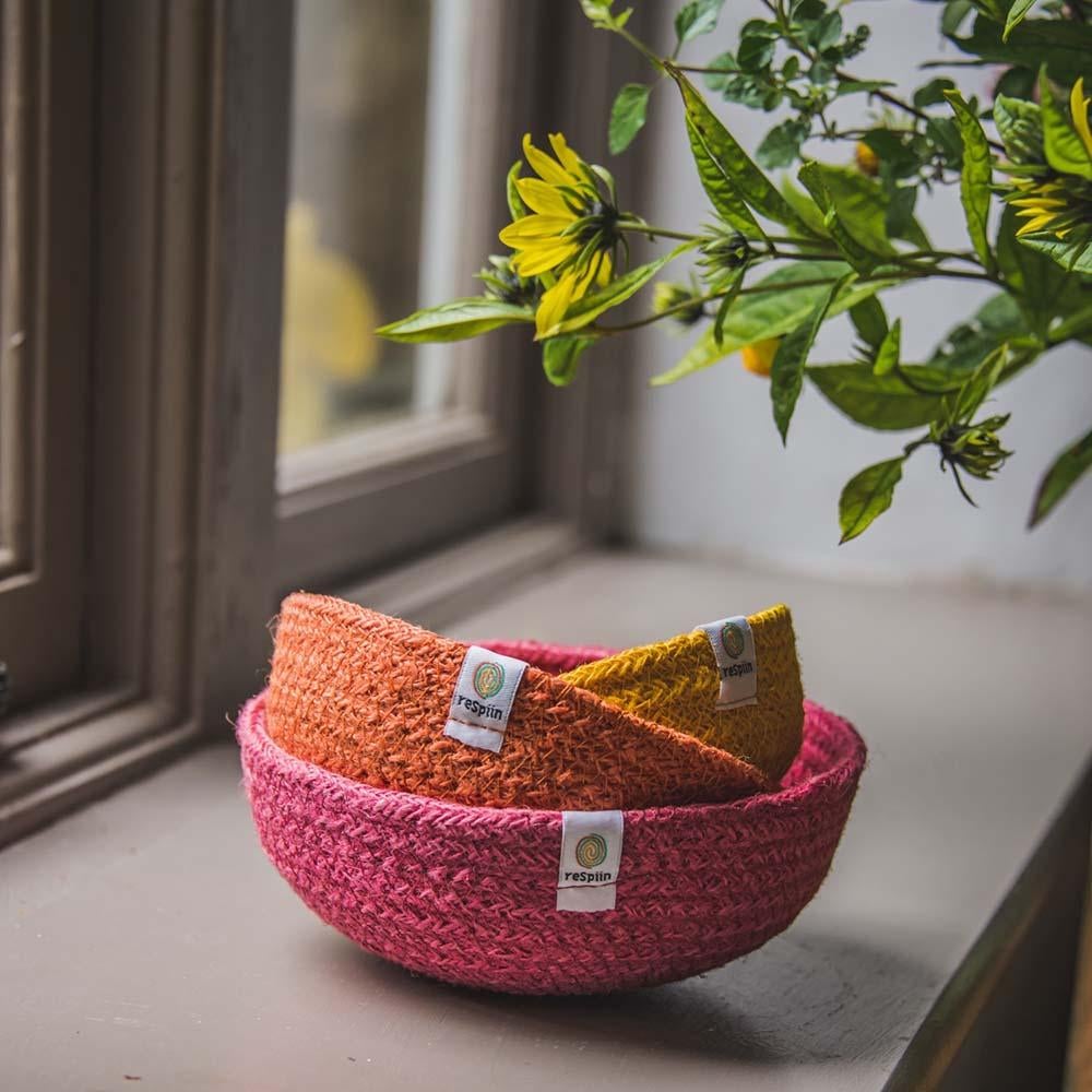 Jute Mini Bowl Set of 3 - Fire